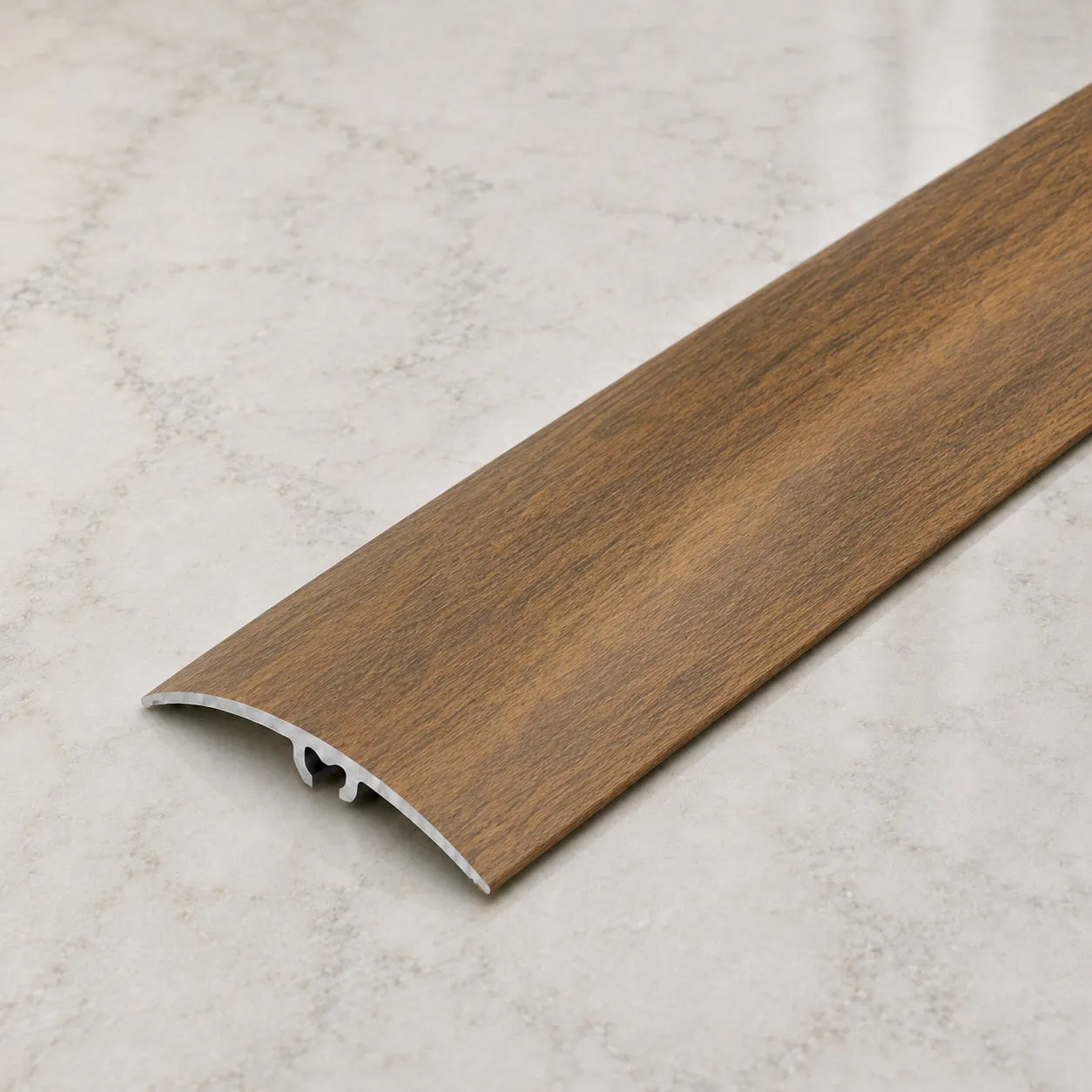 50mm Wood Effect Aluminium Door Threshold Strip in Golden Oak
